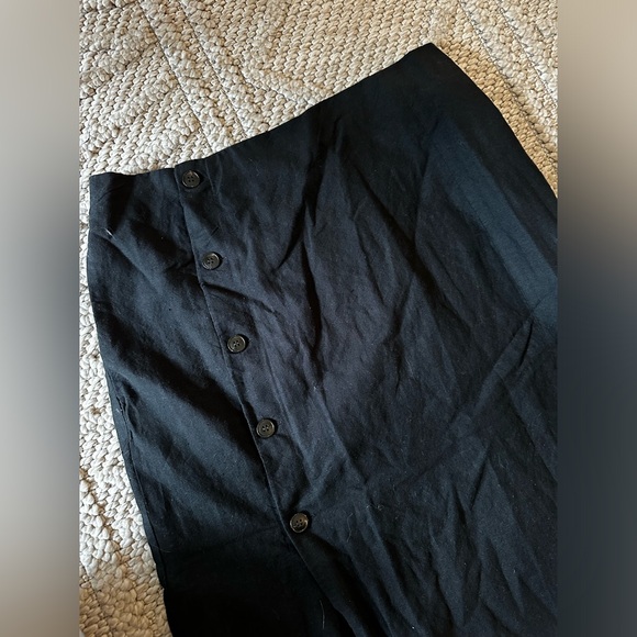 Madewell Linen Cotton Blend Wrap Midi Skirt - Picture 11 of 11